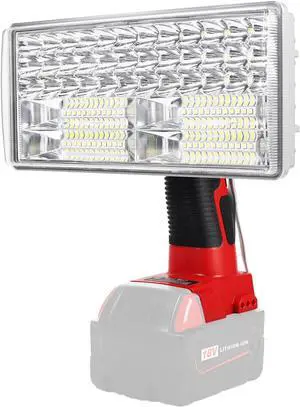 4200LM LED Work Light Compatible with Milwaukee 18v Battery, Portable Floodlight and Spotlight Combo Light with USB Charging for Camping Workshop Garage(Battery Not Included)