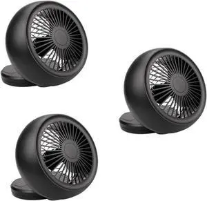jojofuny 3pcs Usb Mini Desk Fan Battery Powered Cooling Fan for Compact Portable Design for Home Office Travel and Outdoor Use Black