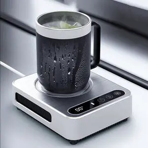 Heating and Cooling Coaster, Dual Use USB Keep Cooler Warmer, 10s Quick Freezing, 50°/70° Two-Speed Heating Adjustable, 18H Intelligent Timing, Birthday Gifts for Women and Men