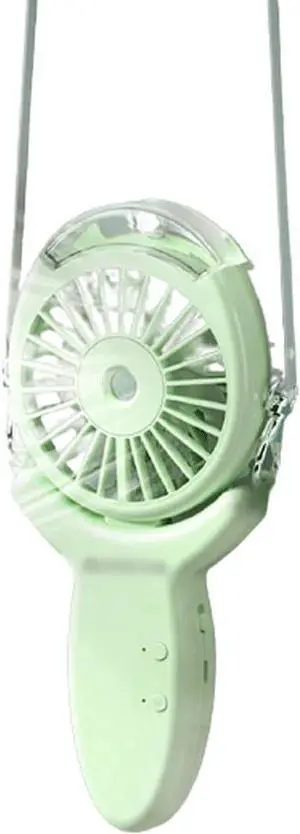 Quiet Desk/Neck/Handheld Fan,Portable Mini Fan,USB Cooling Fan,Desk Fan for Bedroom/Home,Handheld/Neck Fan for Outdoor Strong Wind (Color : Green) (Green)