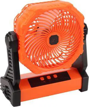 Portable Camping Fan, 3 Speed Mode Tent Fan, 3 Blades USB Charging Travel Fan, 10000mAh Battery Powered Pivot Tent Fan for Camping Picnic Travel, 270 Degrees Rotation