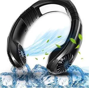 Portable Neck Fan, USB Rechargeable Personal Fan, 360° Cooling Hanging Neck Fan, 3 Speeds, for Travel, Outdoor