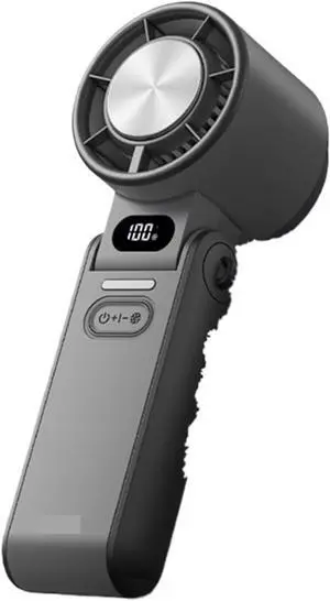 Portable High Speed Cooling Handheld Fan 3600mAh Rechargeable 100 Wind Speeds Adjustable Fit For Mini Foldable Air Cooling Turbo Fan(Black ICE)