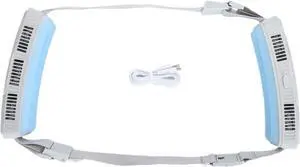 BAFOVY 876,000mm² Airflow 3 Speeds, Portable Waist Fan with Cooling Materials, Strong Wind Power, Rechargeable for Outdoor, Sports, Unique PCM (Silver)