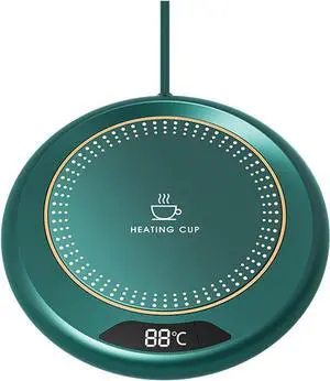 Tea Warmer for Desk,Coffee Warmer for Desk Auto Shut Off,Electric Coffee Cup Warmer with 3-Temp Settings,Smart Coffee Warmer for Desk Keep Coffee, Beverage, Hot Chocolate Warm (Green)