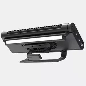 Computer Screen Fan with Light, Bladeless Cooling Fan, 3000mAh Battery Powered, 10.2 Inch Air Outlet, Stepless Adjustment of Wind Speed for Office Home