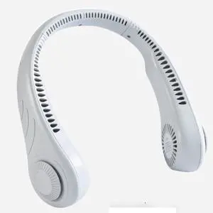 Neck Fan, Portable Bladeless Hands Free Fan, Adjustable Angle 360° Cooling USB Rechargeable Quiet Wearable Hanging Sport Personal Fan, 3 Speeds Suitable for Outdoor Office Travel
