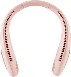 Portable Neck Fan,USB Rechargeable Hands Free Bladeless Neckband Fans,3 Speeds, Adjustment Wearable Personal Cooling Fan for Outdoor,Sports,Office-Mint Green,Green (Pink)