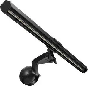 Computer Monitor Light Black LED Screenbar with Adjustable Brightness and 3 Color, USB Powered Eye Care Monitor Clamp Lamp for Desk Office Home