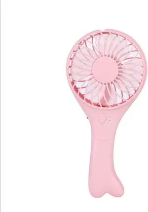 Mini Handheld Fan,Charging Portable Folding Silent Student Home USB Mini Fan, Pink fan (Color : Green)
