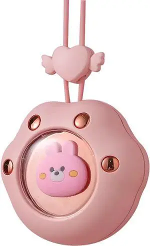 Portable Fan for Travel, Mini USB Rechargeable Neck Fan with Adjustable Lanyard, 3 Wind Speed Hands Free Personal Fan with Multiple Usages,D (D)