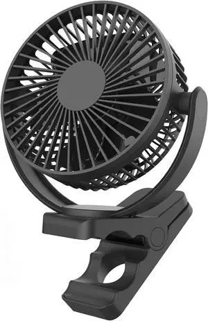 Battery Operated Clip On Fan 5000mah, Quiet And Strong Airflow Rechargeable USB Desk Fan, Clamp Personal Fan For Golf Cart, Camping, Outdoor, Home
