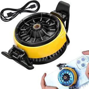 Semiconductor Phone Cooler | Blue Light Phone Cooler Case Quick Mute | Water Cooled Cell Phone Radiator for Game Movies Vlog, and Mobile