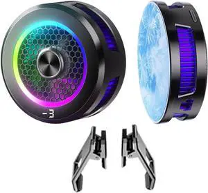 Mobile Phone Radiator - Magnetic Cell Phone Radiator,Portable Phone Cooler with Digital Display, Semiconductor Cell Phone Cooling Fan, RGB Cell Phone Cooler for Games