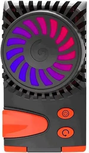 Mobile Phone Cooler Rechargeable Cooling Fan Cell Phone Radiator for Playing Games Watching Videos with LED Light