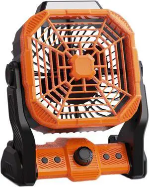 Multifunctional Camping Fan Rechargable Desktop Fan with Light Outdoor Camping Ceiling Fan Cooling Fan ABS Material Travel Fan