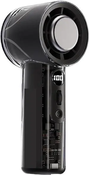 3000mAh Portable Fan With 100 Speed Adjustable With Digital Display Desktop Cold Fan Rechargeable Ice Cooling Personal Fan(Black)