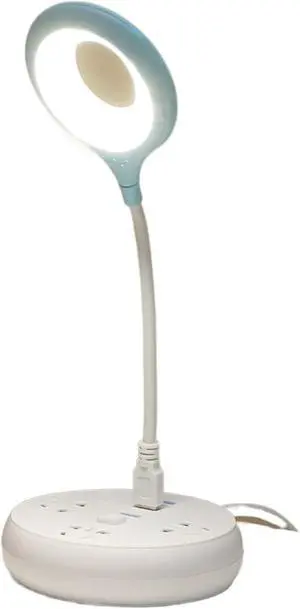Small Black Table lamp Portable Desk Lamp LED Light for Computer Laptop Ring Eye Care Led Lamp Desk Lamp (Color : Blue) (Blue)
