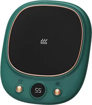 Self Heating Coffee MugMug Warmer, Smart Coffee Warmer with Auto Shut Off Timer, Coffee Mug Warmer with 3-Temp Setting, Coffee Cup Warmer for Milk/Tea/Coffee, Coffee Warmer for Desk (Green)