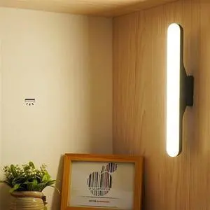 Lamp for Wall, Magnet LED Reading Lamp Stepless Dimmable Wall Lamp Built in USB Rechargeable Battery Compatible with Desk Studing Mirror Cabinet(Built in Battery)