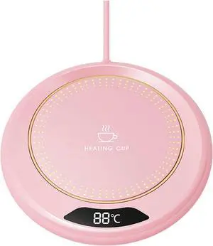 Mug Warmer,Coffee Warmer for Desk Auto Shut Off,Electric Coffee Cup Warmer with 3-Temp Settings,Smart Coffee Warmer for Desk Keep Coffee, Beverage, Hot Chocolate Warm (Pink)