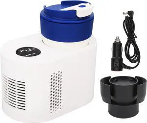 Smart hot and Cold Cup, Multi Functional Portable 2 in 1 hot and Cold Thermos Cup Smart Electric Cooling Cup for Families (White)