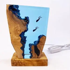 Decor Resin Table Lamp for Bedroom Reading Desk Minimalist Study Bedroom Bedside Table Lamp (8 * 5 Inch)