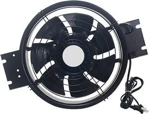 Ventilation Fan Outer Rotor Axial Fan Exhaust Fan Kitchen Ventilation Fan Oil Fume Exhaust Fan with 7 Fan Blade Powerful Exhaust Fan with Plug, Low Noise ventilating Fan(Color:12 Inch)