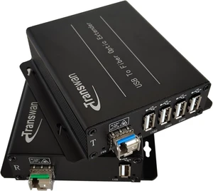 USB 2.0 hub Over Fiber Extender to Max 5 Km Over 1 Core Single-Mode Fiber, Compatible with USB 1.1, w/SFP Module, Supports Oscilloscope Devices etc USB 2.0 hub Over Fiber Extender to Max 5 Km Over 1 Core Single-Mode Fiber, Compatible with USB 1.1, w/SFP Module, Supports Oscilloscope Devices etc