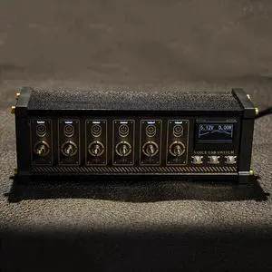 Desk Ornaments Modular USB Hub with Voice Control Independent Switching OLED Display Customizable Light Data Transfer Functions, Gifts for Women Men Adults Friends