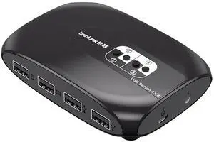 4-Port USB Sharing Switch - USB Keyboard Mouse Controller for Sharing Keyboard, Mouse, Flash Drive & Printer - Ideal for Home Office and Multi-Device Use