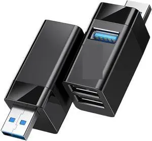 USB 3.0 Hub Notebook USB Splitter 3-Port Laptop Extender PC Computer USB 2.0 Charge Hub(BK)