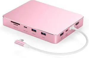 USB C Hub for iMac 24 inch 2021/2023/2024, 8 in 1 iMac USB Hub with M.2 SSD Expansion (SSD Not Included)with USB A/C 3.2 10Gbps, SD/TF, HDMI iMacM1 M3 M4 Dock