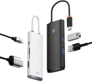 USB Type C HUB to HDMI-Compatible USB 3.0 Adaptier 6 in 1 Type C HUB Dock Compatible with MaicB00k Pro Air USB C Splitter