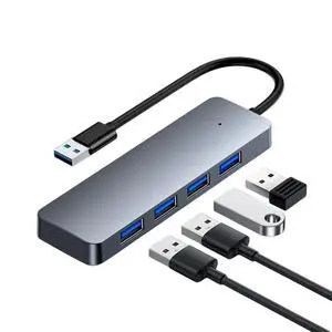 USB Hub 4 Port ABS Hub USB 3 0 Compatible with Laptop Multi Splitter Adaptier Compatible with Xlaoml MaicB00k PC Computer Accessories