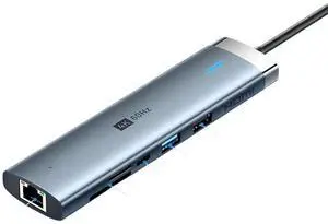 on USB C HUB 4K 60Hz Type C to HDMI RJ45 Ethernet PD 100W SD TF Compatible with MaicB00k PC lpaid Sumsang PC Tablet Phone USB 3.0 Hub