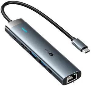 on USB C HUB 4K60Hz Type C to HDMI RJ45 PD 100W Adaptier Compatible with MaicB00k lpaid Pro Air M2 M1 Sumsang PC Accessories USB 3.0 HUB