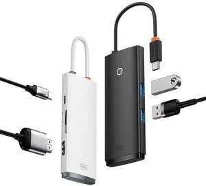 USB Type C HUB to HDMI-Compatible USB 3.0 Adaptier 6 in 1 Type C HUB Dock Compatible with MaicB00k Pro Air USB C Splitter
