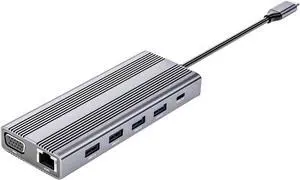 POPETPOP Type C USB Hub Multi USB Splitter with Card Reader Portable Data Hub for Computer Accessories Supports Mouse Keyboard and USB Devices Compact Design for Easy Access