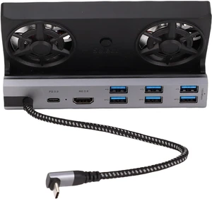 9 in 1 Docking Station for Steam Deck/ROG Ally, USB C Docking Station Dual Cooling Fan 6 USB Ports Gigabit Ethernet 100W Charging Port with HDMI 4K@60Hz 30W Mode 9 in 1 Docking Station for Steam Deck/ROG Ally, USB C Docking Station Dual Cooling Fan 6 USB Ports Gigabit Ethernet 100W Charging Port with HDMI 4K@60Hz 30W Mode