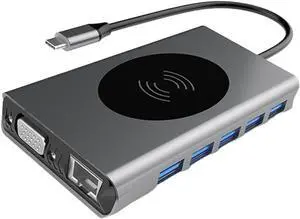 USB Hub Type-c Pd Hub Charger for Laptop Reader Vga Audio Docking Station