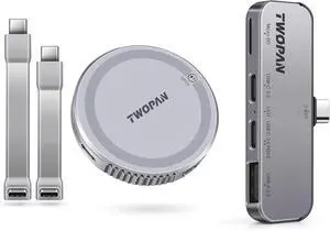 iPhone USB C Hub with M.2 2230 NVMe Dual-Sided MagSafe SSD Enclosure