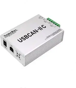 USB to CAN Module USBCAN-II C Bus Analyzer USB CAN Card New Energy Vehicle CAN Debugging(C Silver)
