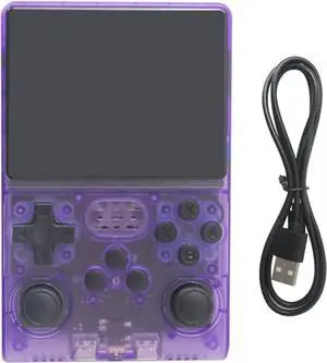 Upgraded Retro Gaming Console for R40S PRO, with 30000+ Games 45 emulators Extral 256G Mini Portable Pocket Arcade 3.5 inch Handheld Game Console (Purple) by Suifaqi