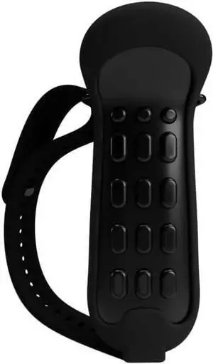 Twiddler4 - Single Hand Chording Keyboard and Mouse Wireless Bluetooth Mini Keyboard Portable Handheld Pocket Rechargeable Keyboard for PC iPhone iPad Samsung Android Tablet (Black Body/Black Wrap)