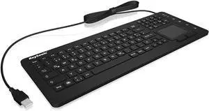 Maxpoint gmbh - Keysonic Industry Computer Keyboard, lighting, touchpad, 2 mouse buttons, USB, Waterproof ip68