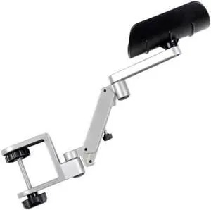 Ergonomic Adjustable Computer Arm Support and Wrist Rest for Mouse Aluminum Bracket with Flexible Height for Pain Relief for Home and Office Use Silver