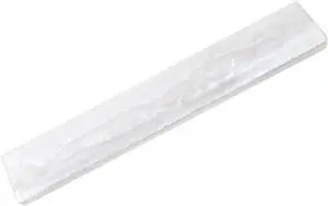 White Pearl Resin Keyboard Wrist Rest Cushion for Gaming and Office Use Ergonomic Anti-Skid Support Pad Key Mechanical Keyboards Relieves Hand and Elbow Fatigue