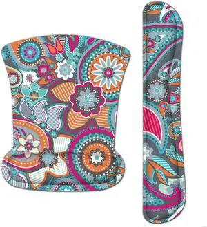 Keyboard Pad Wrist Rest Ergonomic Memory Foam Set Comfort for Office Computer Laptop