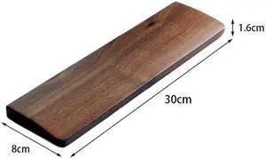 Wrist Rest Wooden Walnut Palm Rest Solid Wood Keyboard Palm Rest Wrist Rest for Office, Laptop, Computer and Gaming, Comfortable Typing Wrist Pad(30cm)